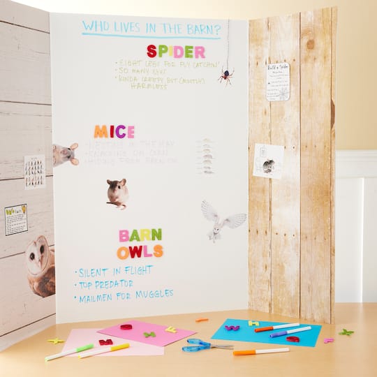 36" x 48" Grid Tri-Fold Foam Display Board